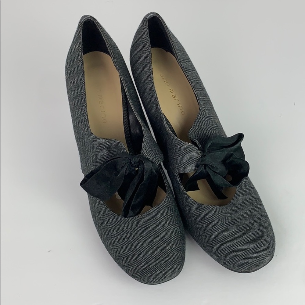 Ann Marino Tweed Heel Sz 9.5 EUC with Bow Detail - Picture 2 of 7